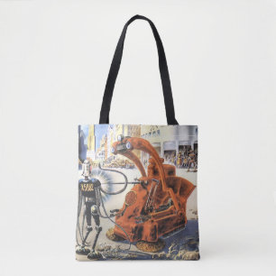 Bolsa Tote Vintage Science Ficting Futurística Guerra de Alie