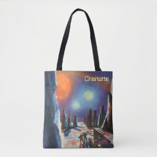 Bolsa Tote Vintage Science Ficting Planeta Estrangeiro com Al
