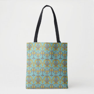 Bolsa Tote vintage Seamless Art Nouveau Pattern. Muro de Vint