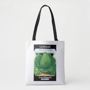 Bolsa Tote Vintage Seed Packet Label Art, Lixo Verde