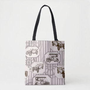 Bolsa Tote Vintage sem falhas com o carro retrô vintage