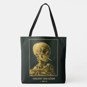 Bolsa Tote Vintage Skull Smoking - Simples inspiração de Van 