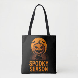 Bolsa Tote Vintage SPOOKY SEASON Jack-O'-Lanterna Halloween