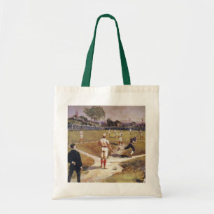 Bolsa Tote Vintage Sports Baseball Game de Henry Sandham