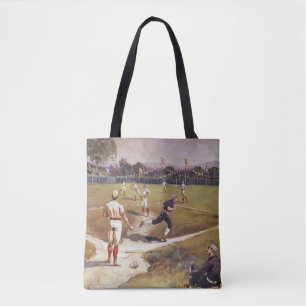 Bolsa Tote Vintage Sports Baseball Game de Henry Sandham