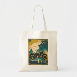 Bolsa Tote Vintage Sudeste Asiático Motocicletas Tote Bag