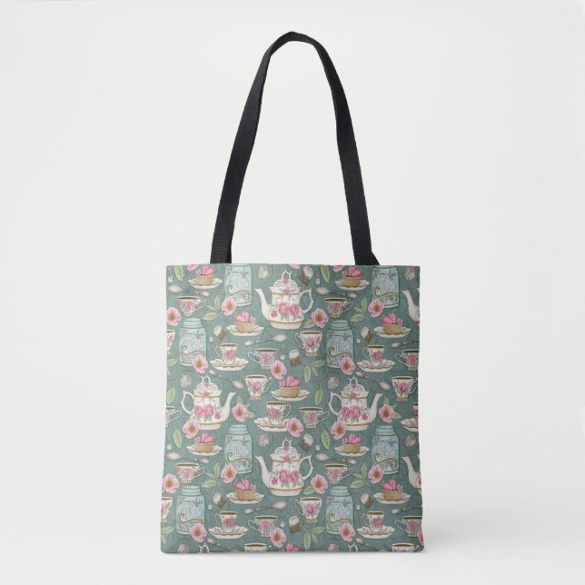 Bolsa Tote Vintage Tea Party (Frente)