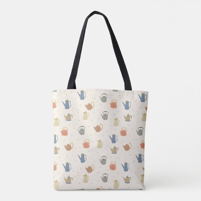Bolsa Tote Vintage Teapot Pattern (Verso)