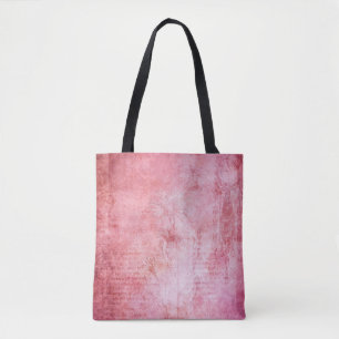 Bolsa Tote Vintage textura do raspão rosa