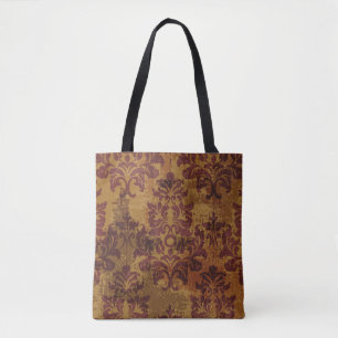 Bolsa Tote Vintage, textura rococó barroca.