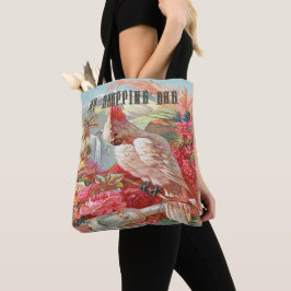 Bolsa Tote Vintage Tropical Cockatoo Poster