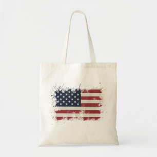 Bolsa Tote Vintage USA Flag Afastou 4 De Julho Patriótico