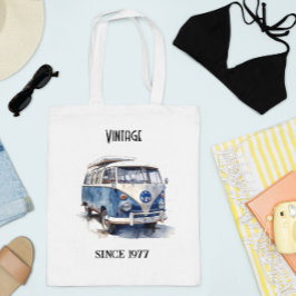 Bolsa Tote Vintage Van no Delft Blue personalizável