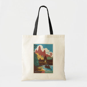 Bolsa Tote Vintage Viagem de arte do Templo do Camboja
