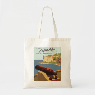 Bolsa Tote Vintage-Viagem-Poster-Porto Rico