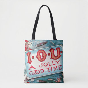 Bolsa Tote Vintage Vices Party, Jogo Bebendo Fumando