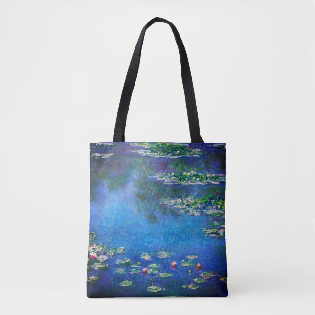 Bolsa Tote Vintage Water Lilies by Claude Monet (Frente)