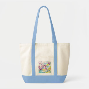 Bolsa Tote Vintage Watercolor Campo de Flores de Vintage
