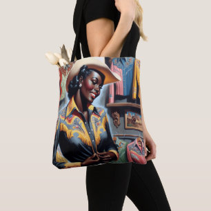 Bolsa Tote Vintage Western Retro Cowgirl Shirt Comprando