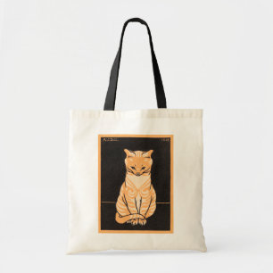 Bolsa Tote Vintage Whimsical Julie De Graag Sitting Cat