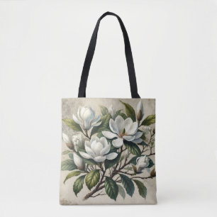 Bolsa Tote Vintage White Magnolia Botânica