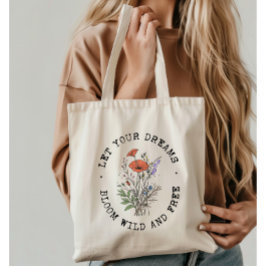 Bolsa Tote Vintage Wildflower Inspirational Floral Cote