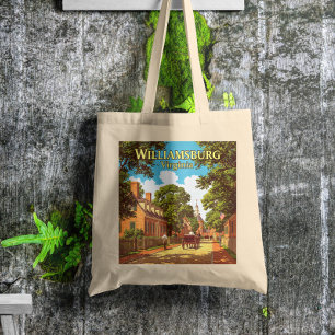 Bolsa Tote Vintage Williamsburg Virginia