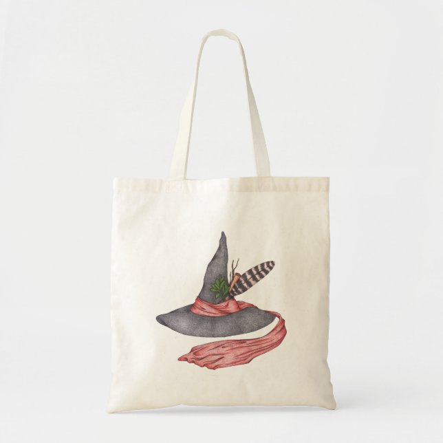 Bolsa Tote Vintage Witch Hat (Frente)