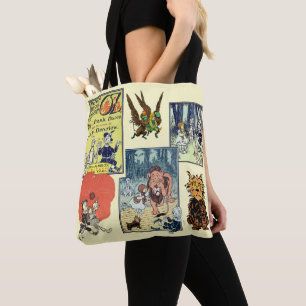 Bolsa Tote Vintage Wizard de Oz Fairy Tale Book Characters