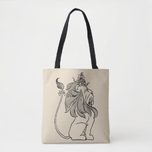 Bolsa Tote Vintage Wizard of Oz, Cowardly Lion with Crown