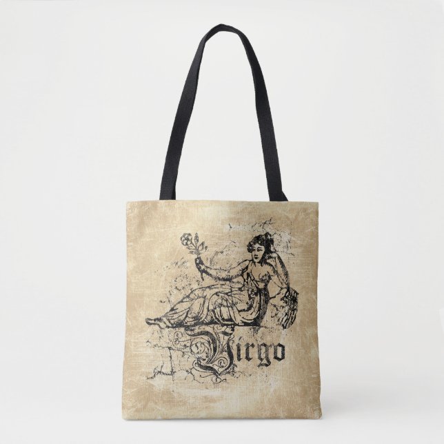 Bolsa Tote Vintage Zodiac Virgo (Frente)