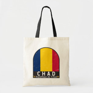 Bolsa Tote Vintagem Afetada do Sinalizador Chade Emblem