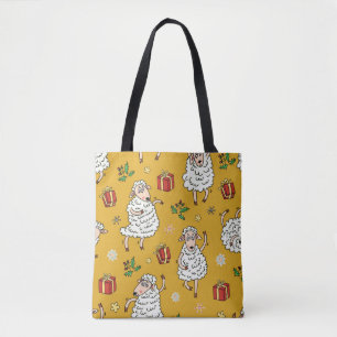Bolsa Tote vintagem de fundo de ovelha