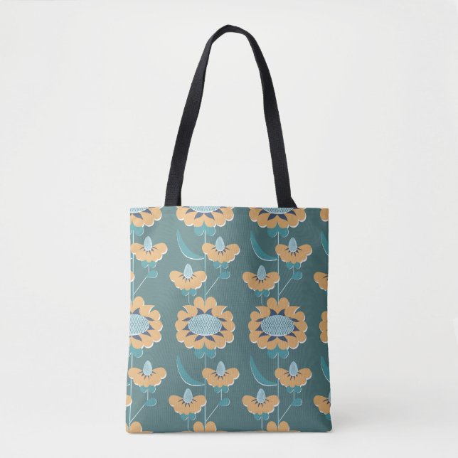 Bolsa Tote Vintagem Geométrica: Motif Náutico Têxtil (Frente)