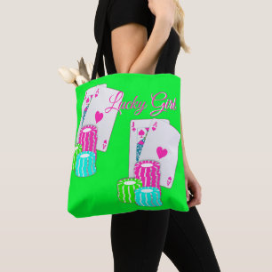 Bolsa Tote Vinte-e-um do casino de Las Vegas e menina