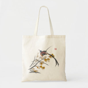 Bolsa Tote Vintumn Deixa Paradise Flycatcher Bird