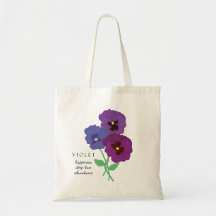 Bolsa Tote Violet Feijão Bag Flor Mês de Nascimento