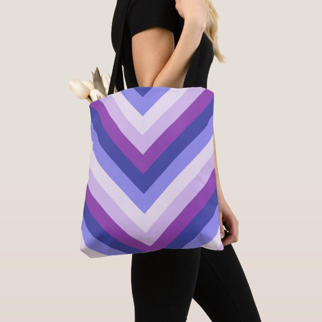 Bolsa Tote Violet Pulse Chevron (Close Up)