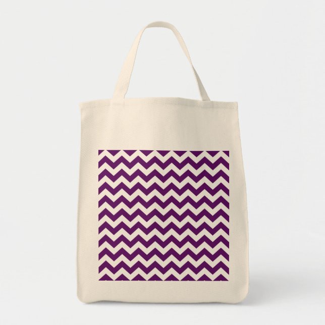 Bolsa Tote Violet Safari Chevron Africano (Frente)