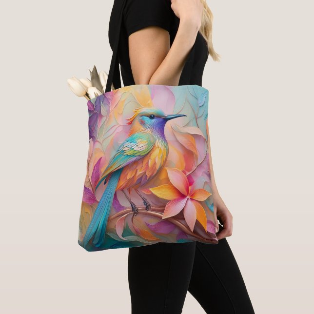 Bolsa Tote Violet Throed Songbird Fantasy Bird (Close Up)