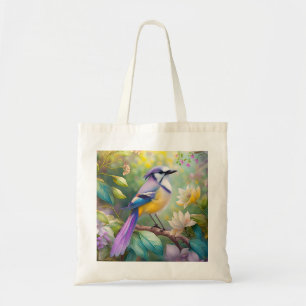 Bolsa Tote Violet Tufted Jay Fantasy Bird