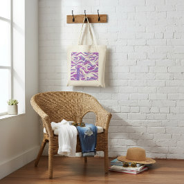 Bolsa Tote Violet Wave Pattern