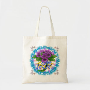 Bolsa Tote Violeta Buquê de flores