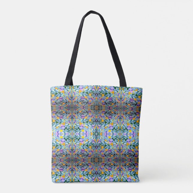 Bolsa Tote Violetas E Luzes (Verso)