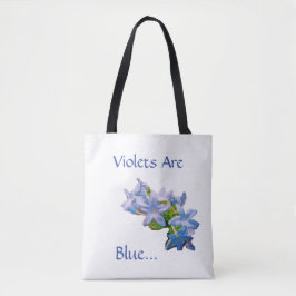 Bolsa Tote Violetas São Azuis.