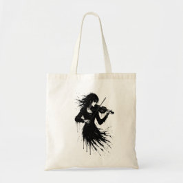 Bolsa Tote Violinist in the Unraveling – Ink‑Dissolve Figure 