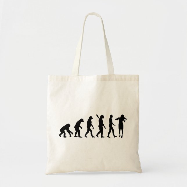 Bolsa Tote Violinista da evolução (Frente)