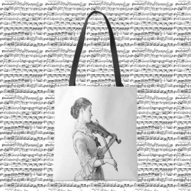 Bolsa Tote Violinista Vintage (Criador carregado)