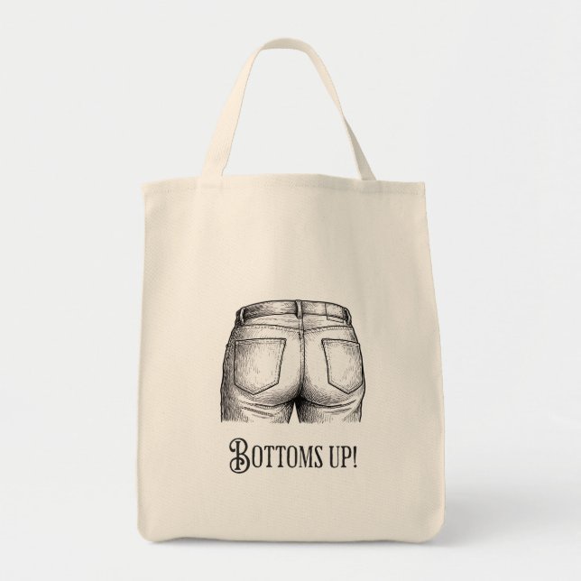 Bolsa Tote Vira de Cabeça! Presente Divertido de Elefante Bra (Frente)