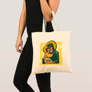 Bolsa Tote Virgem Bizantina Moderna Mary e Religião Infantil